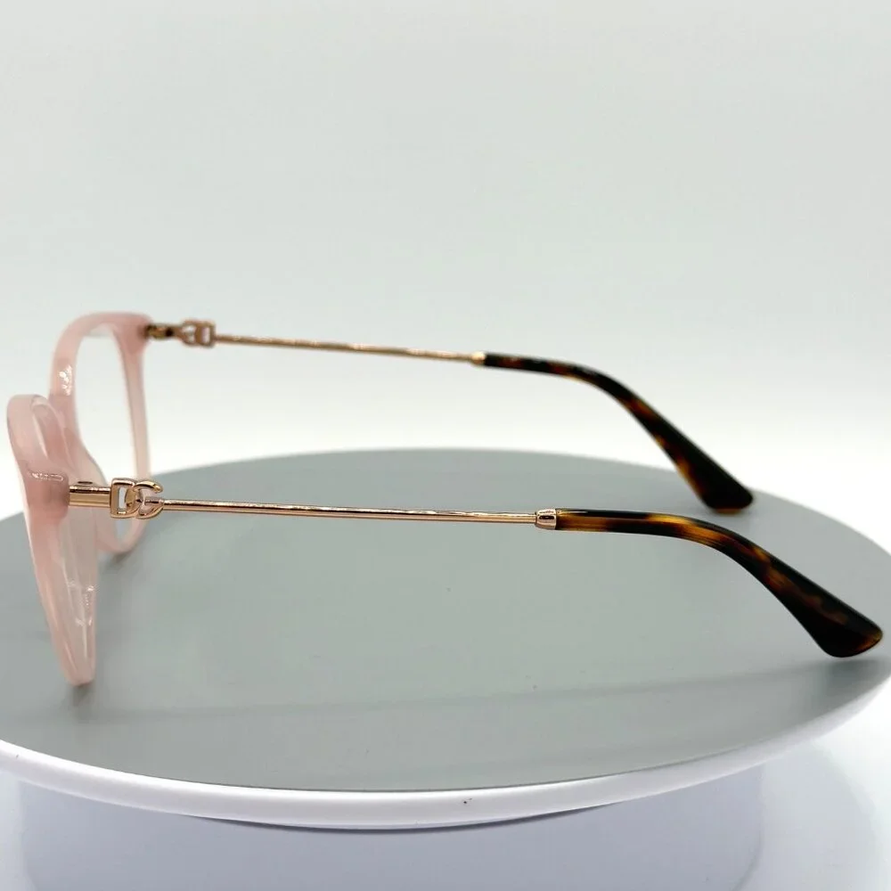 Dolce & Gabbana DG 3363 3384 Pink Rose Gold Tortoise Frame Demo Lens 54 18 145